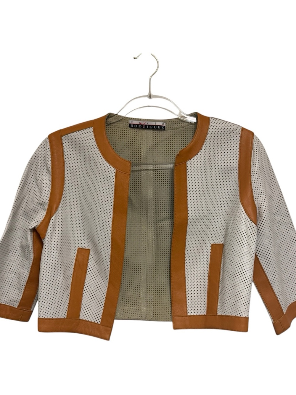 David Rodriguez Perforated leather jacket S